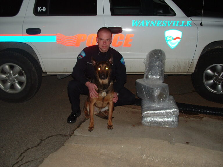 Canine Teddy passed away in October 2014.  He was the first police canine for the Waynesville police department and served the citizens of Waynesville until 2011.